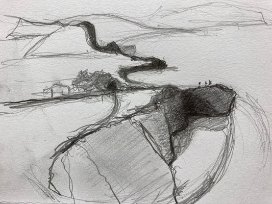 Kilve towards East Quantoxhead sketch a day