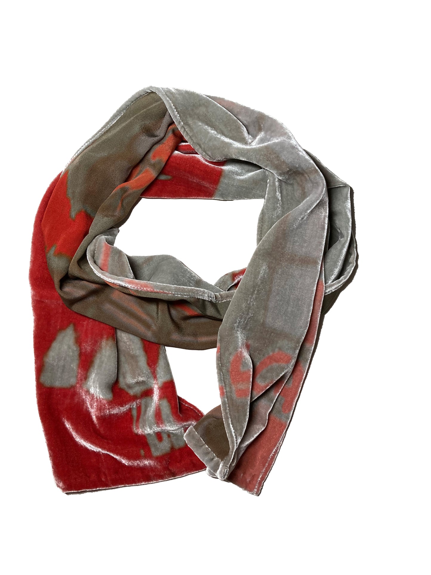 Silk Velvet Scarf - Tokyo Reflections