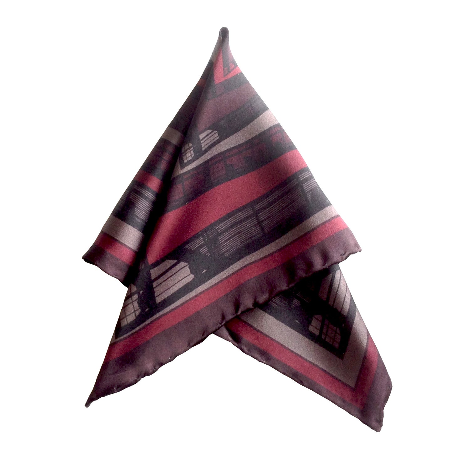 Silk Pocket square-Norman Foster Escher