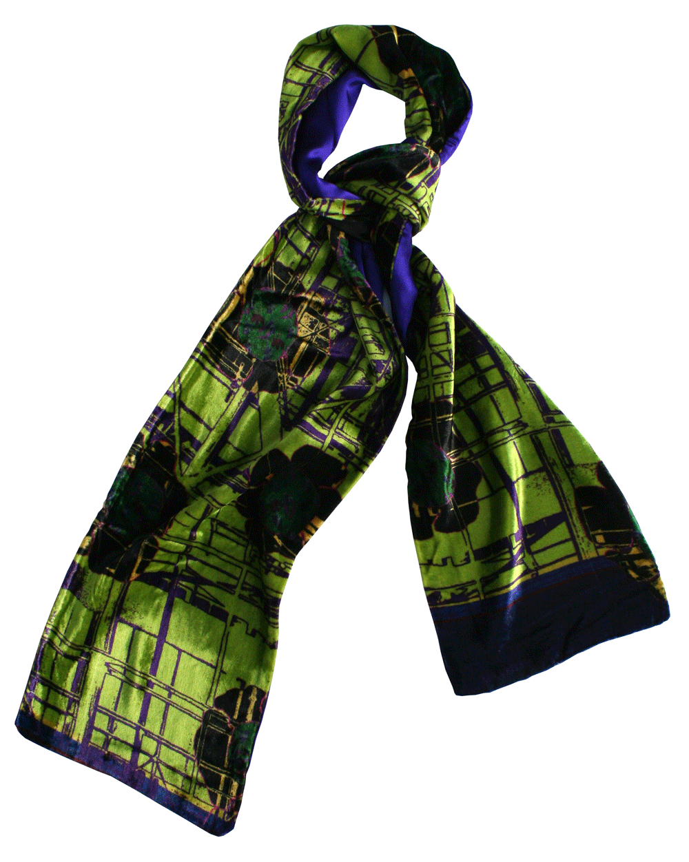 Silk Velvet Scarf - Urban Flower