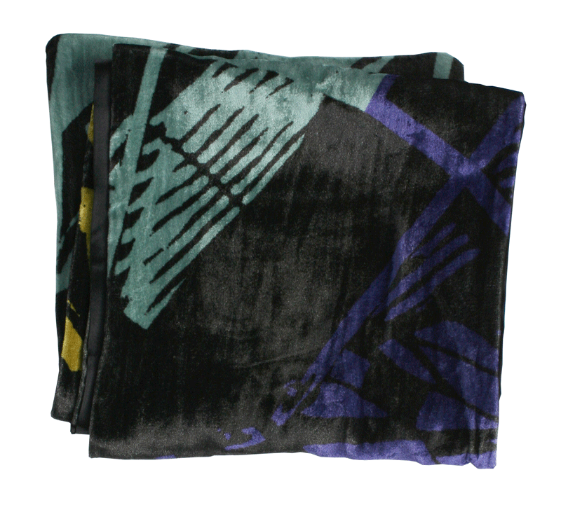 Silk Velvet Scarf -Geometric Norman foster