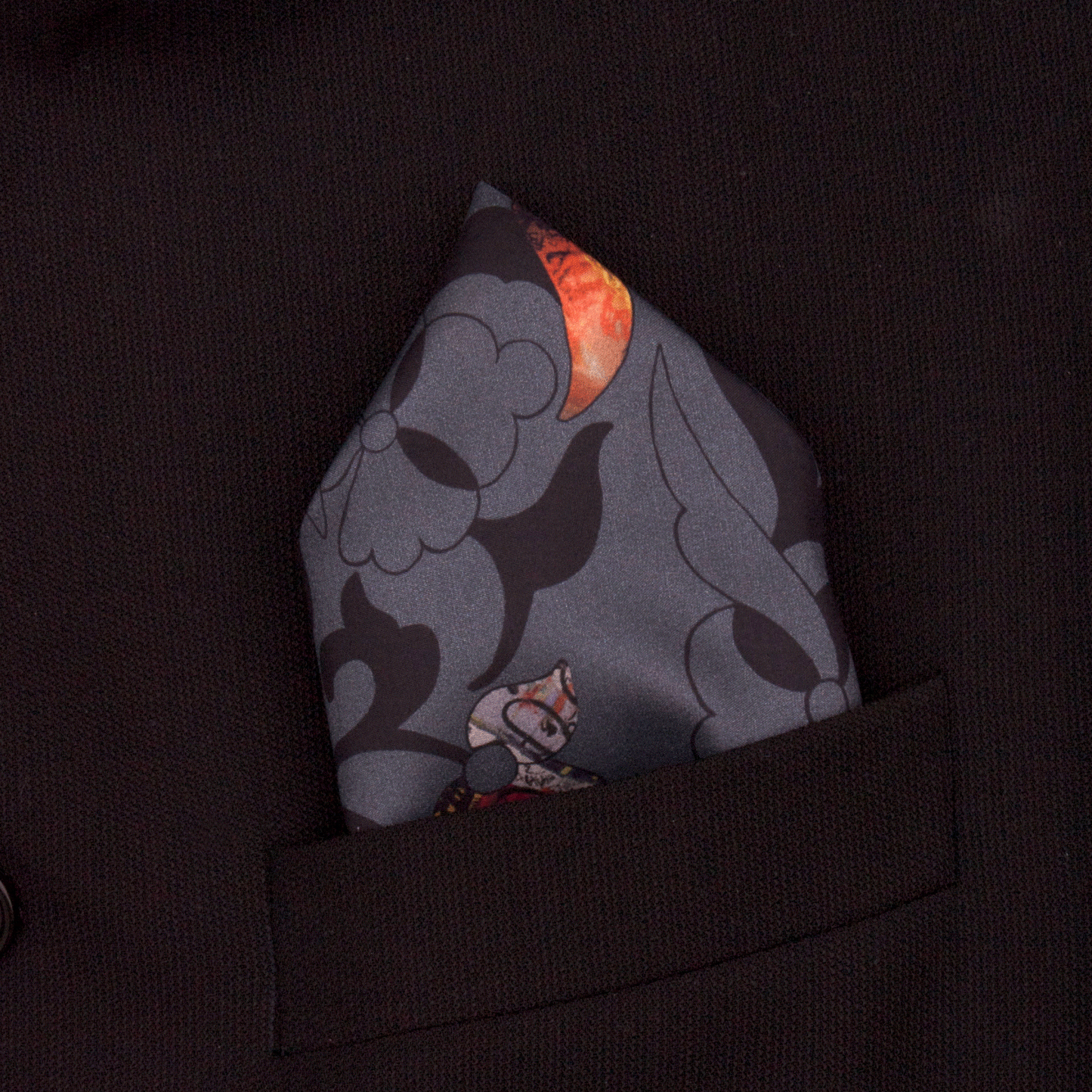 Silk Pocket Square-East London Steel