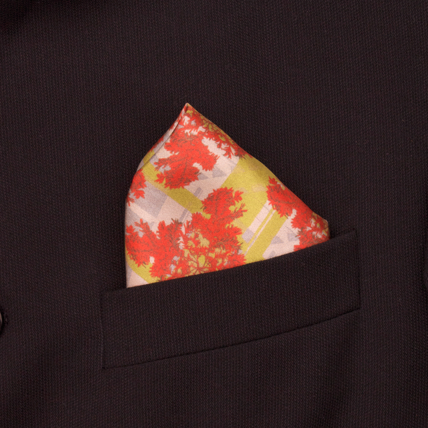Silk Pocket Square-Urban Yew