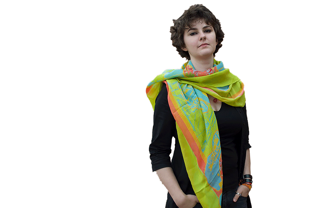 Large square Silk Shawl/scarf -Urban flower