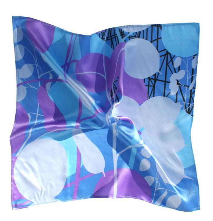 Silk square scarf Honesty The Hill house blue