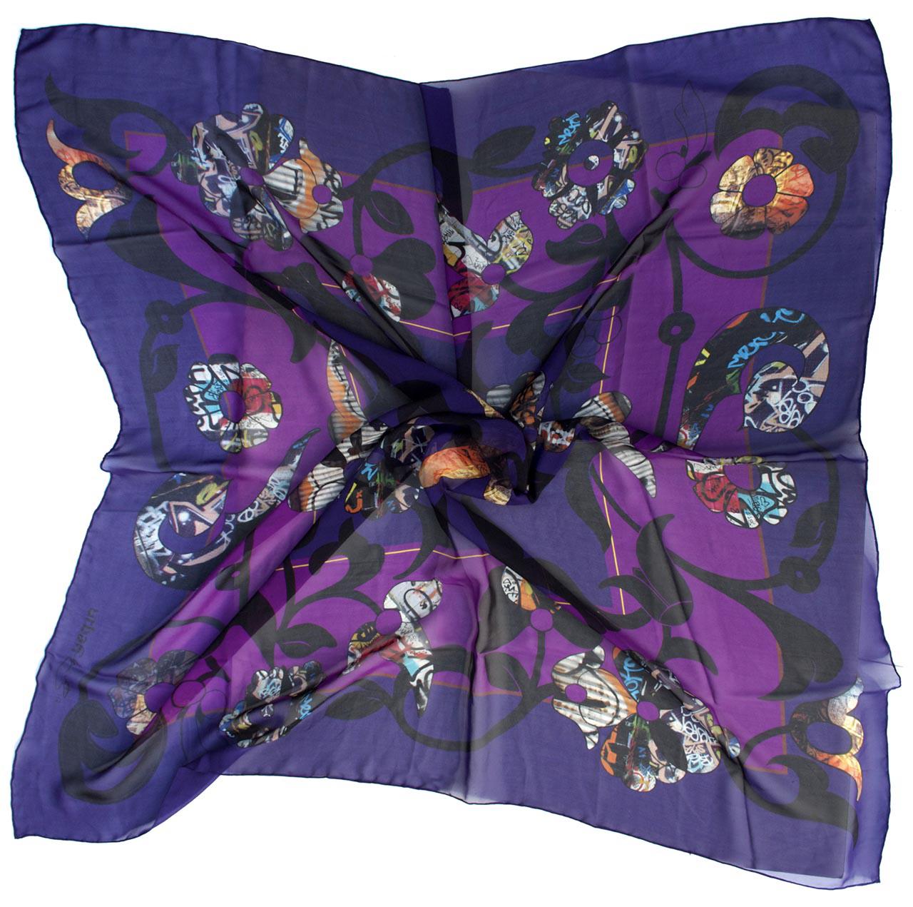 Silk scarf-East London flower
