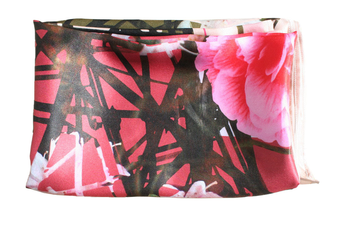 Large silk square scarf, Castle Drogo, Devon