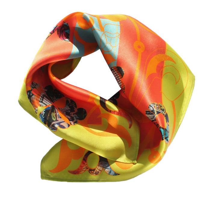 Silk square scarf, East London