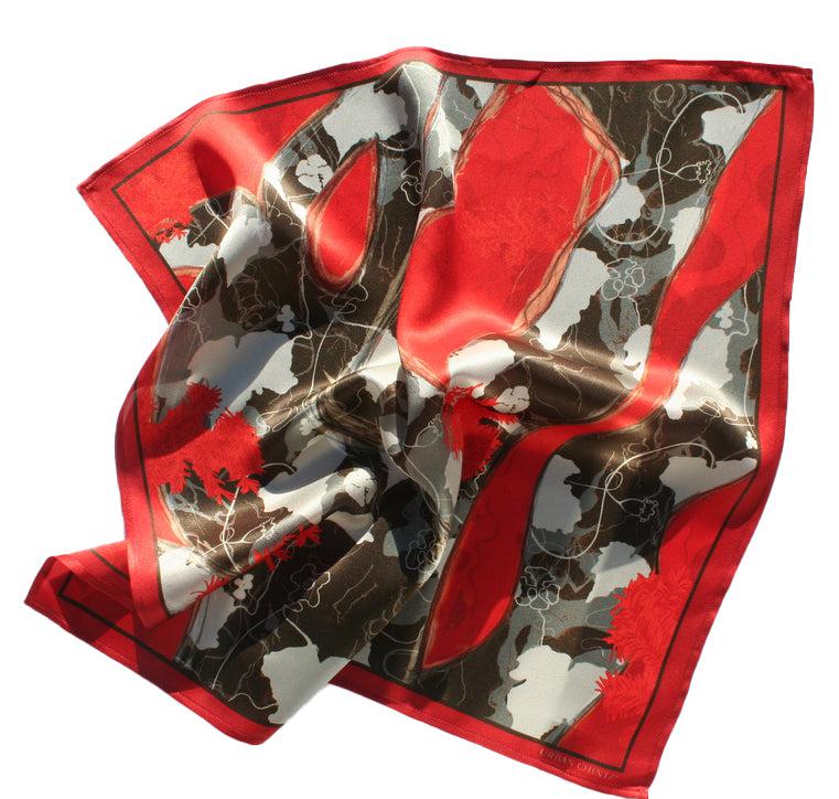Silk square scarf Ashbrittle yew