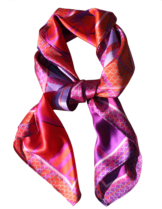 Large Silk satin square scarf, Hill House scotland