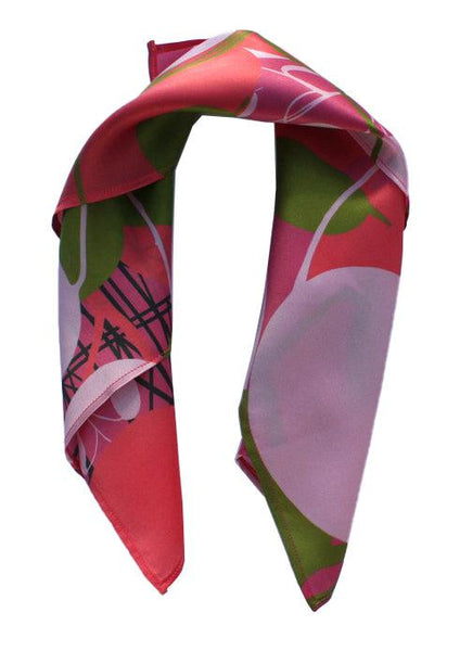 Silk square scarf Honesty The Hill house pink