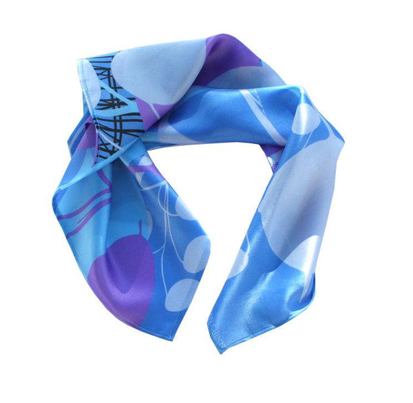 Silk square scarf Honesty The Hill house blue