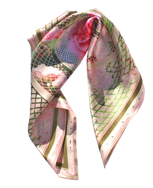 British museum silk scarf, roses