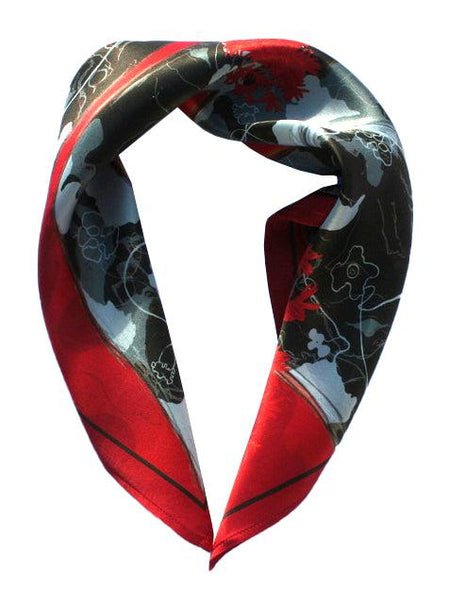 Silk square scarf Ashbrittle yew