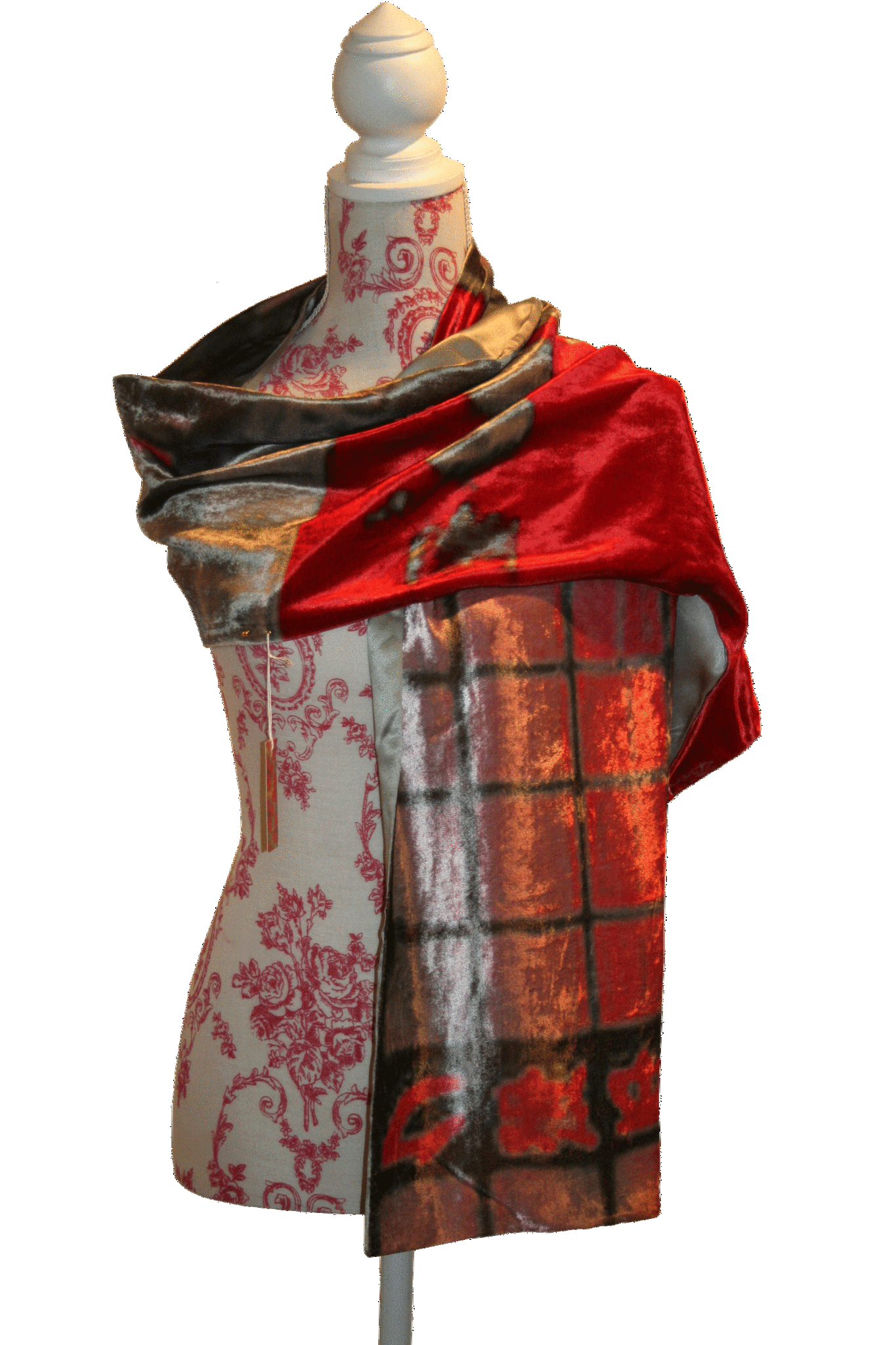 Printed luxury silk velvet shawl. 