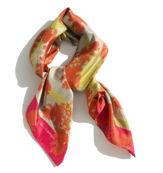 Silk square scarf-Urban Yew
