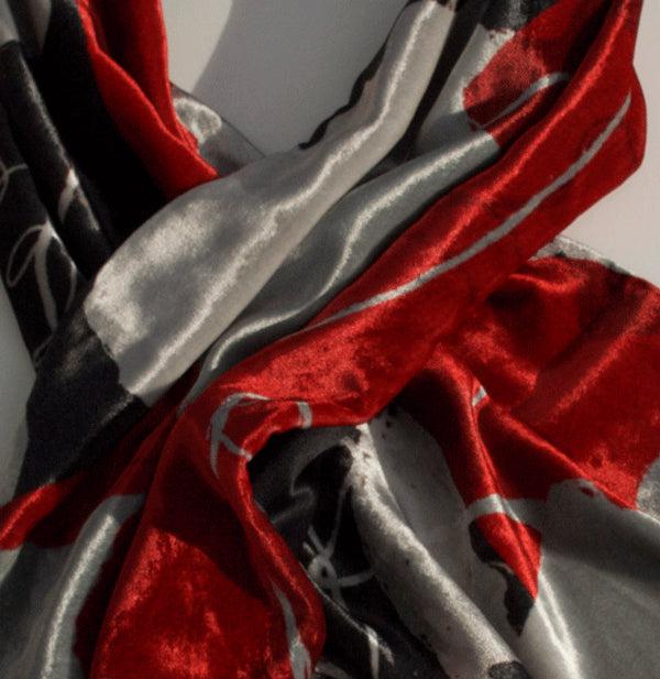 Silk Velvet shawl-Ashbrittle Yew
